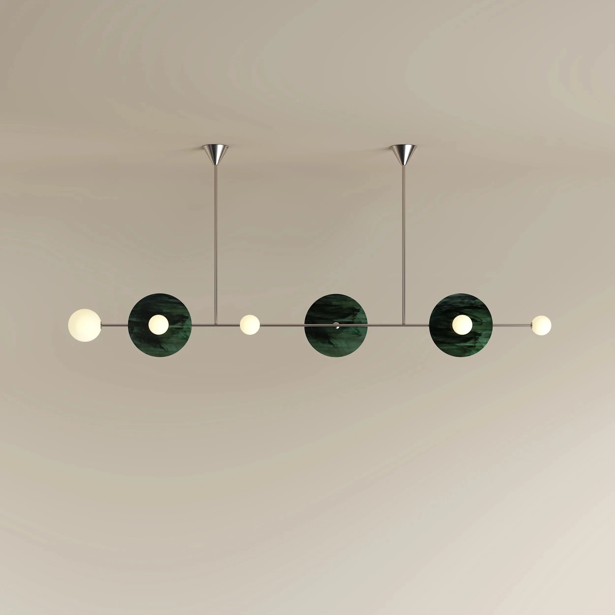 DISC AND SPHERE GLASS PENDANT 04