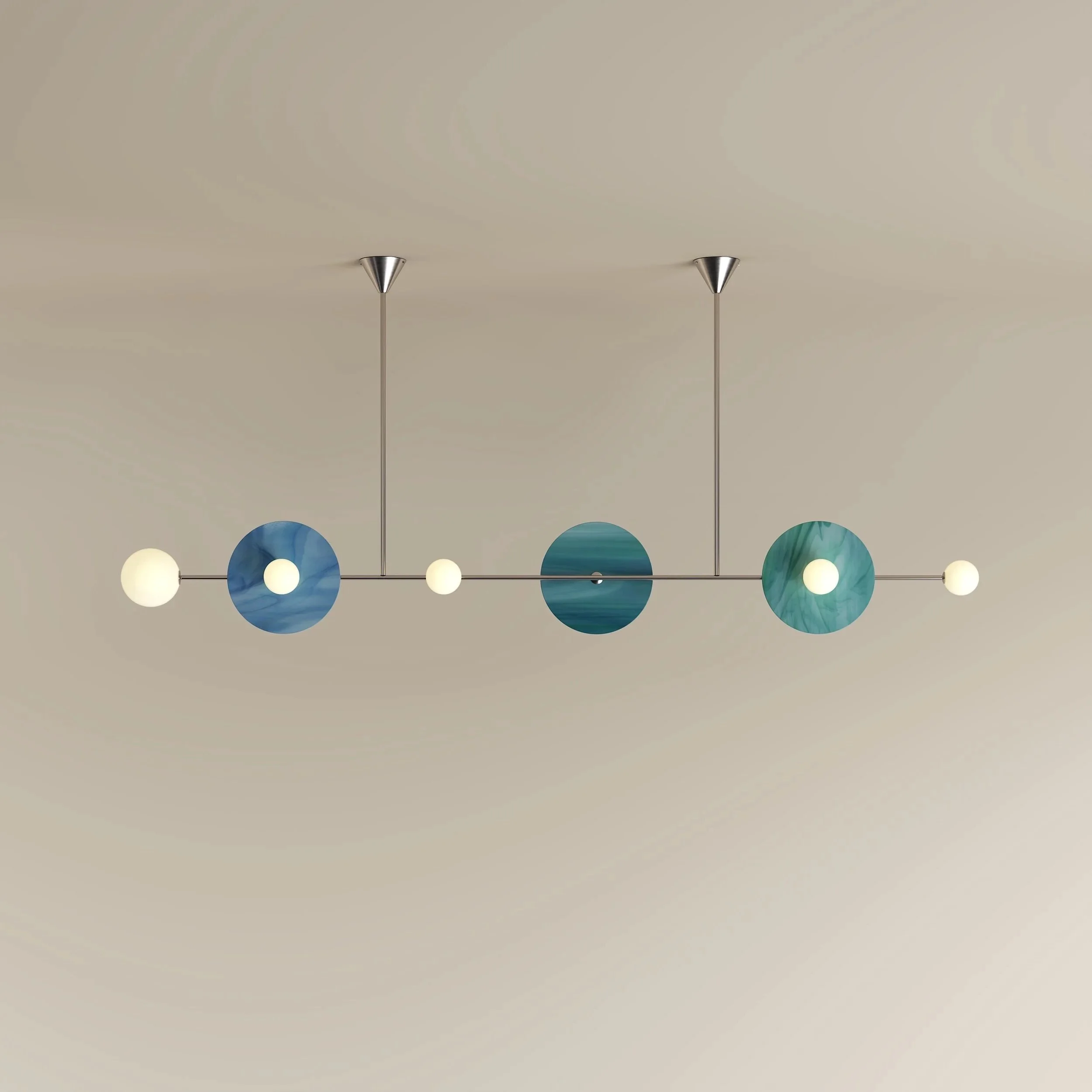 DISC AND SPHERE GLASS PENDANT 04