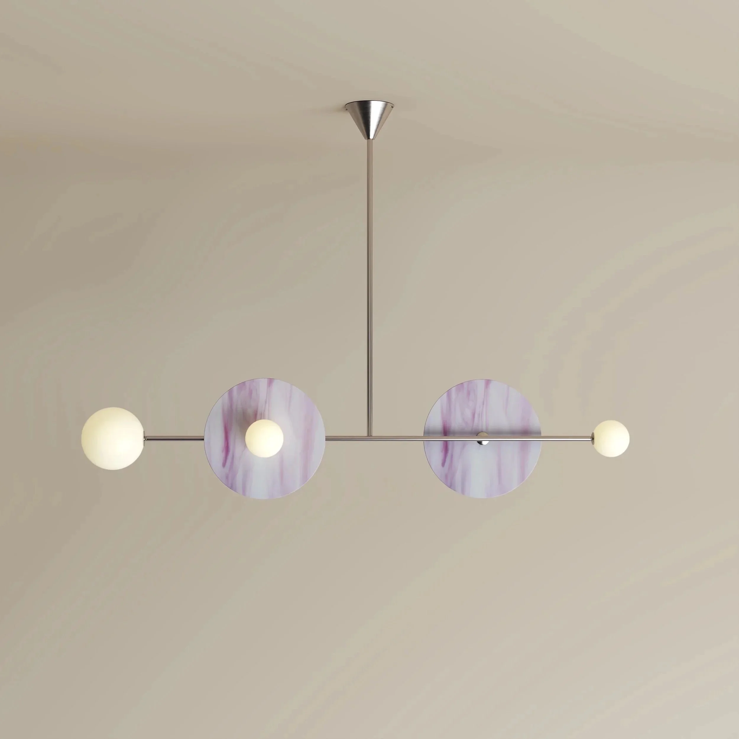 DISC AND SPHERE GLASS PENDANT 03