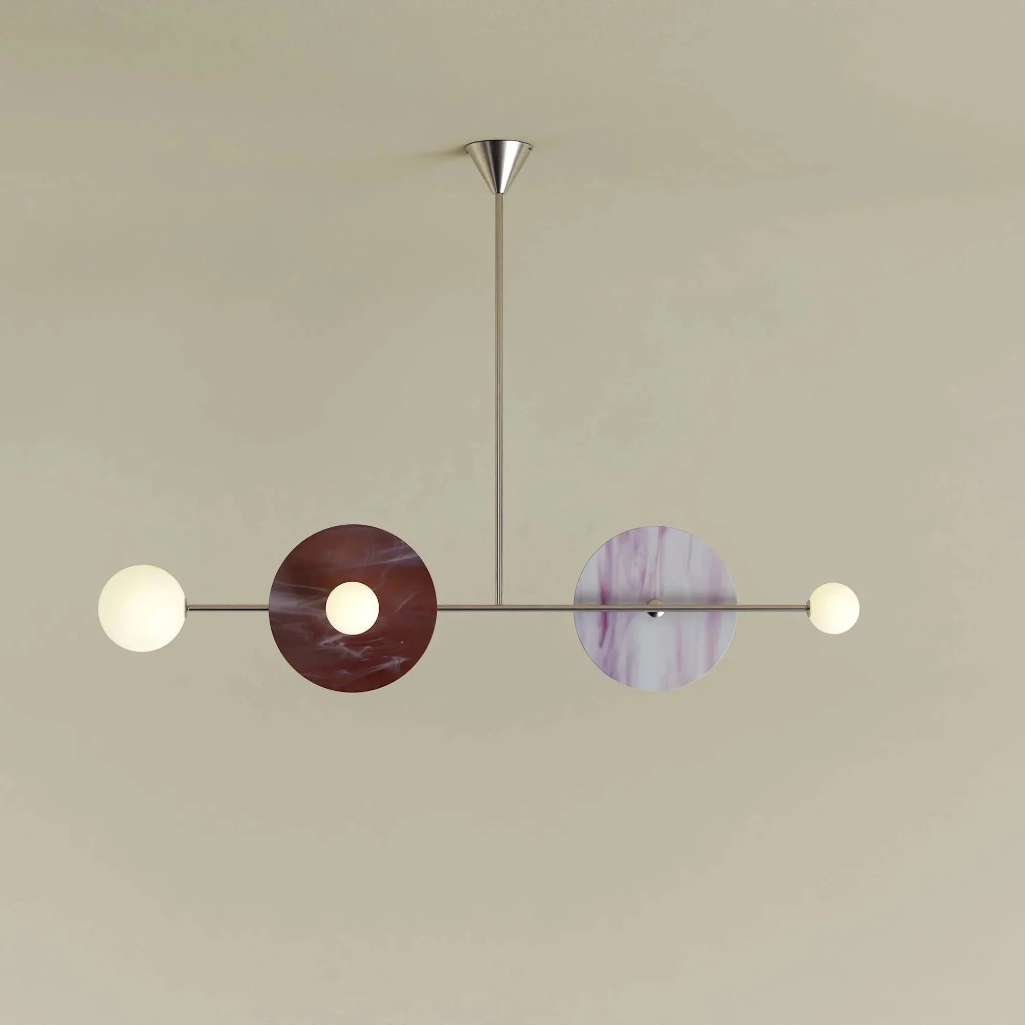 DISC AND SPHERE GLASS PENDANT 03