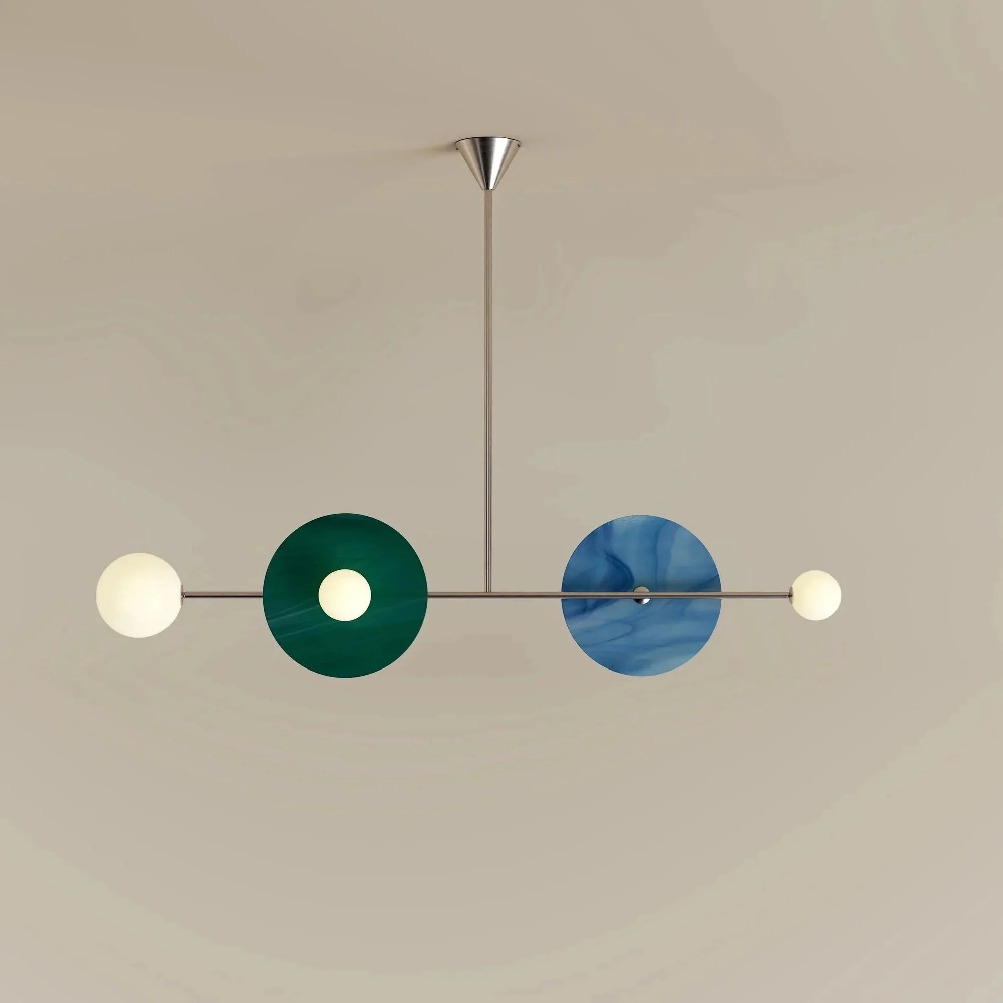 DISC AND SPHERE GLASS PENDANT 03