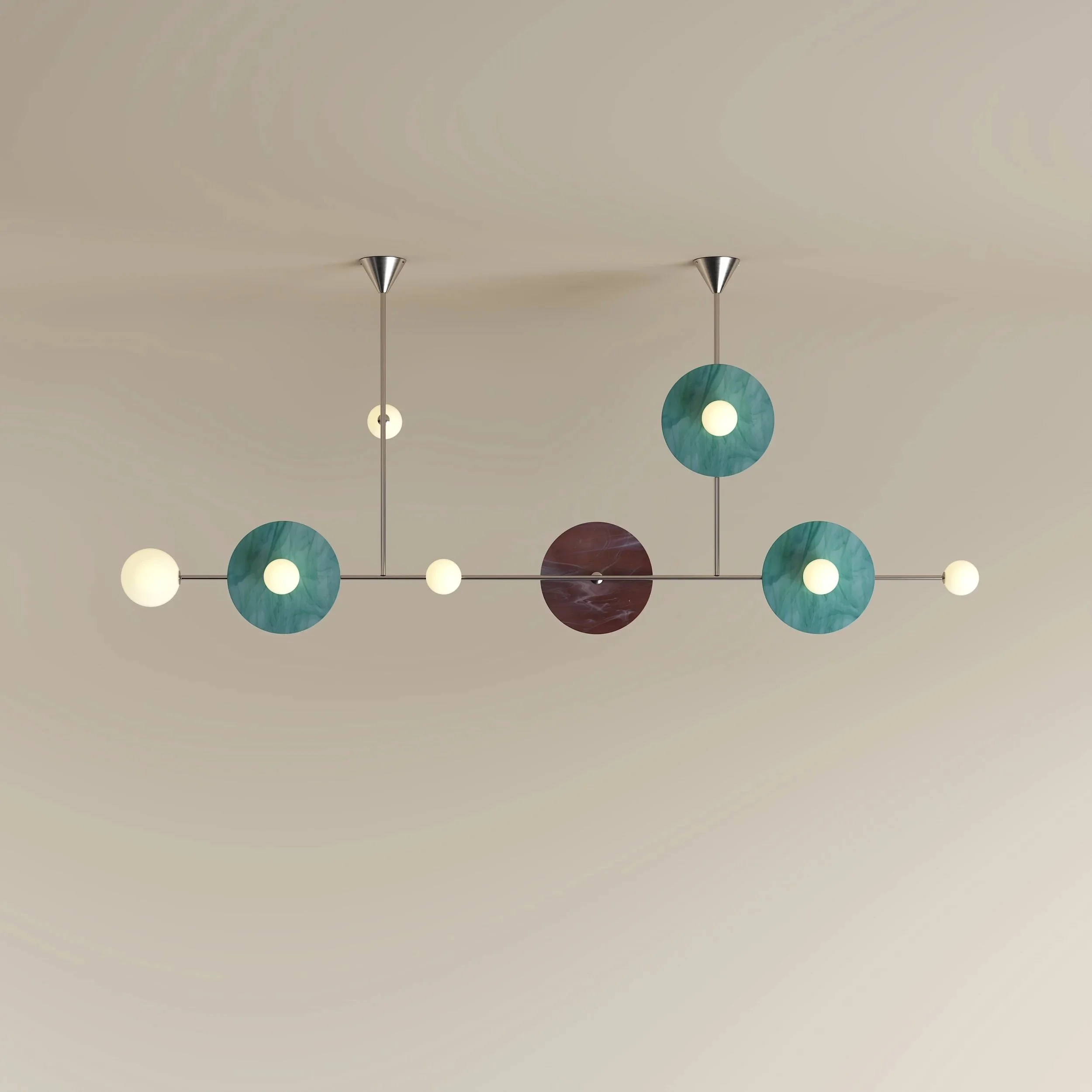 DISC AND SPHERE GLASS PENDANT 05