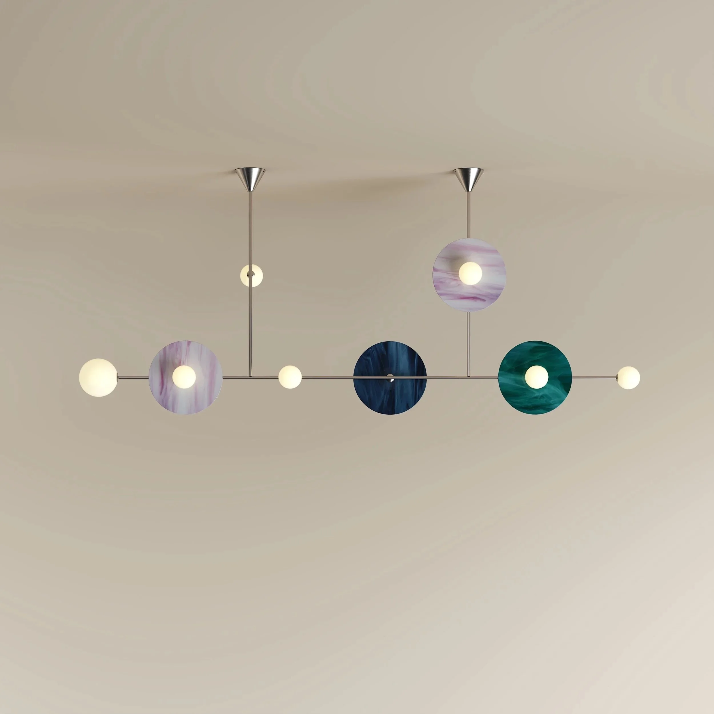 DISC AND SPHERE GLASS PENDANT 05