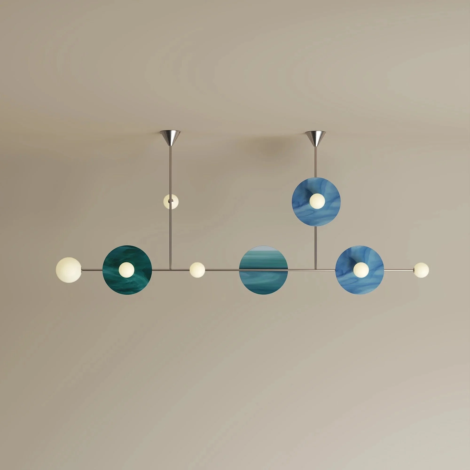 DISC AND SPHERE GLASS PENDANT 05