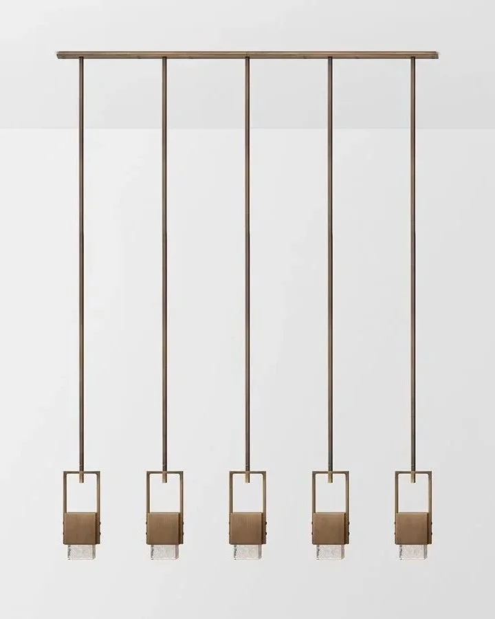 CUBO FIVE SWING PENDANT - BRONZE / ICE