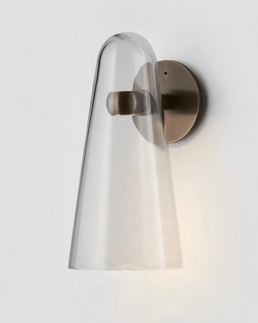 DOMI WALL SCONCE - BRONZE / CLEAR