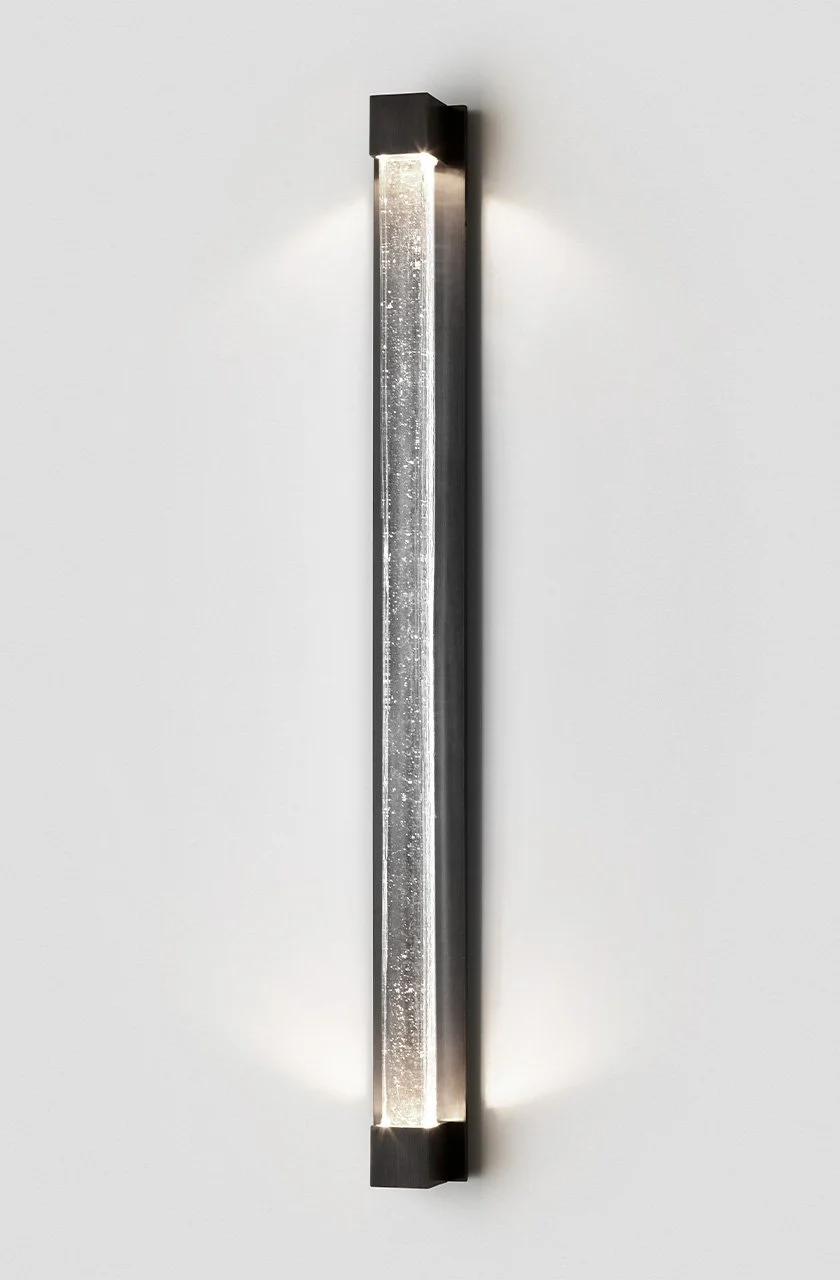 FINI WALL SCONCE - CLEAR / BLACK ELECTROPLATE
