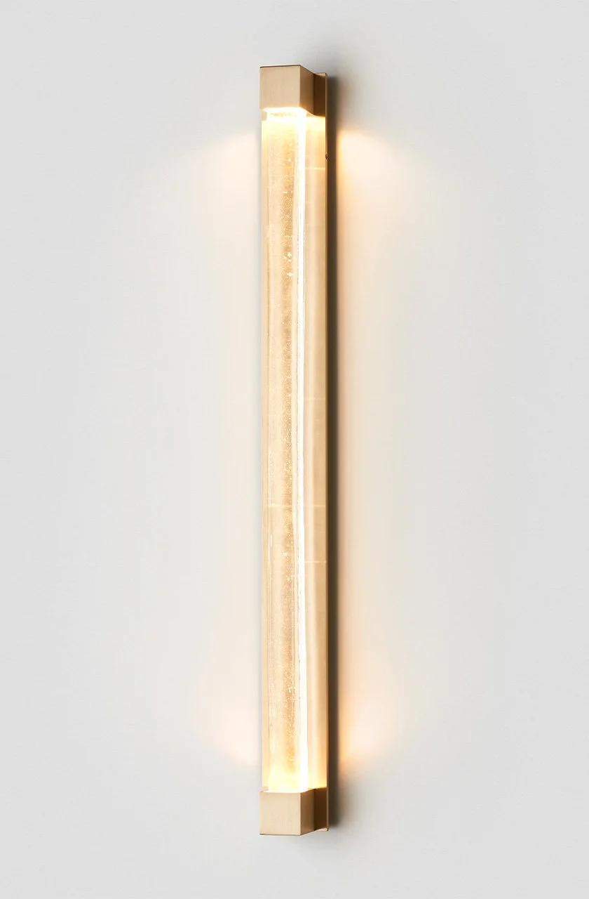 FINI WALL SCONCE - CLEAR / BRASS