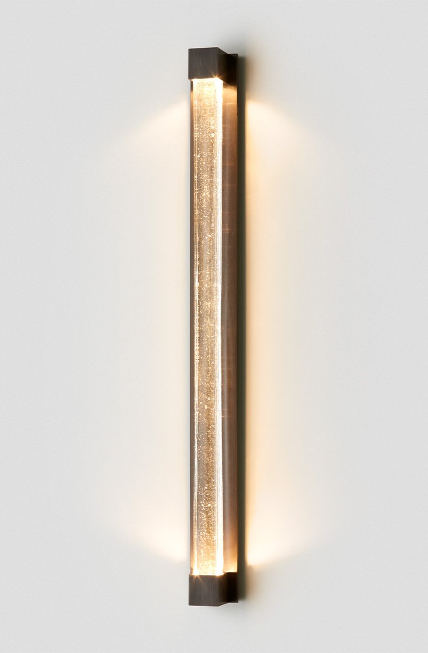 FINI WALL SCONCE - CLEAR / BRONZE