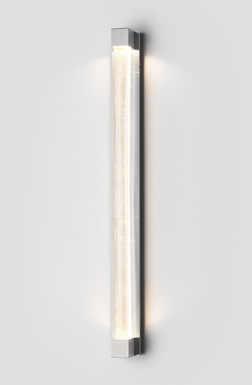 FINI WALL SCONCE - CLEAR / SATIN NICKEL