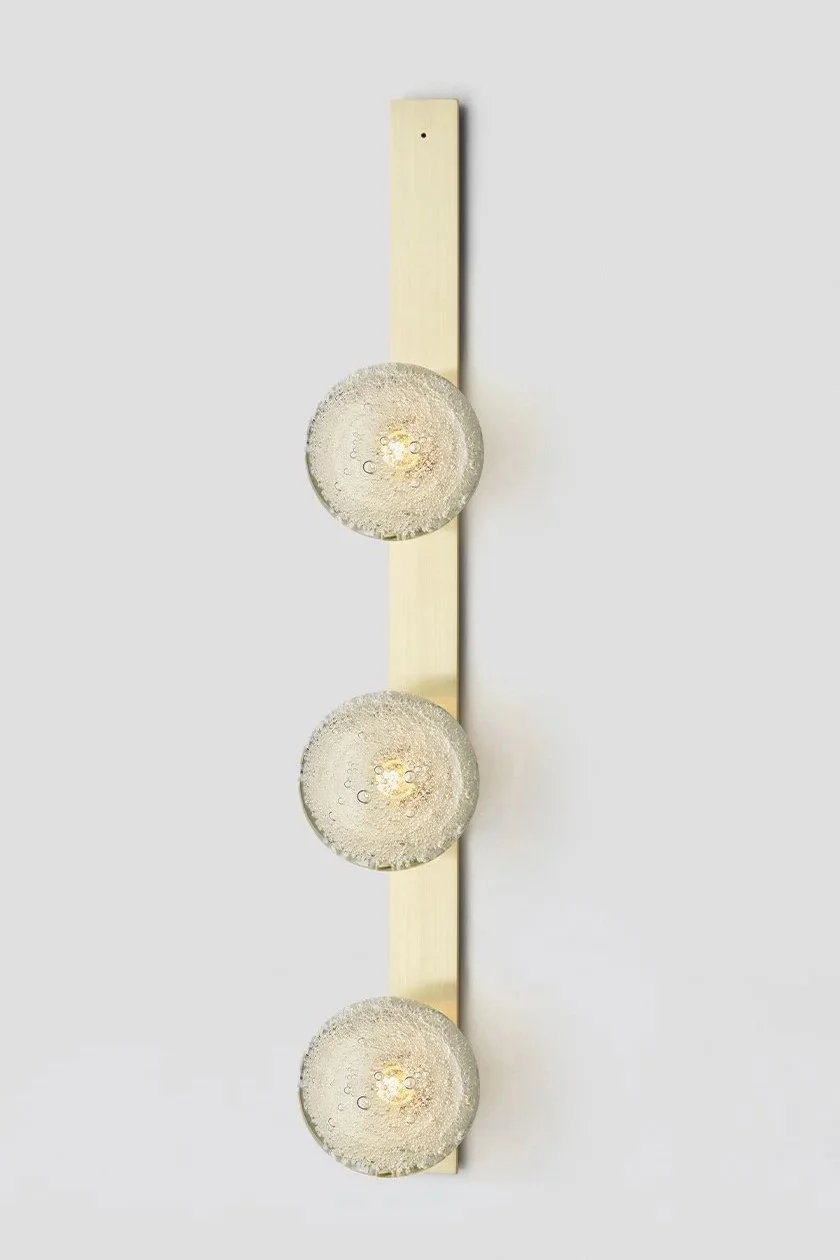 FIZI FLAT TRIPLE BALL WALL SCONCE - BRASS / FIZI