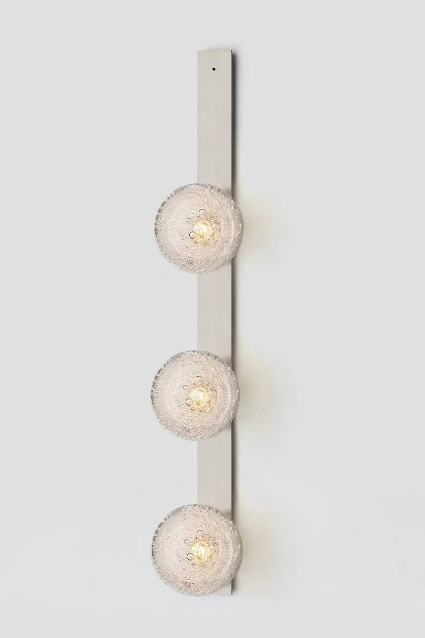FIZI FLAT TRIPLE BALL WALL SCONCE - SATIN NICKEL / FIZI