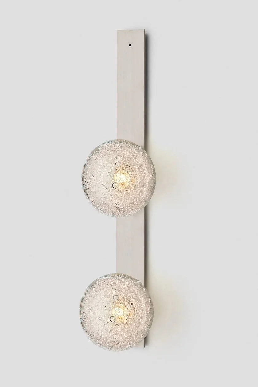 FIZI FLAT DOUBLE WALL SCONCE - SATIN NICKEL / FIZI
