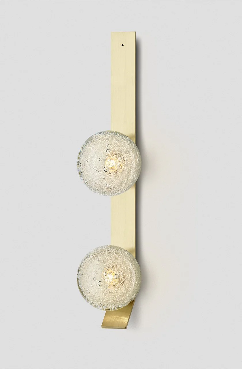 FIZI KICK DOUBLE WALL SCONCE - BRASS / FIZI