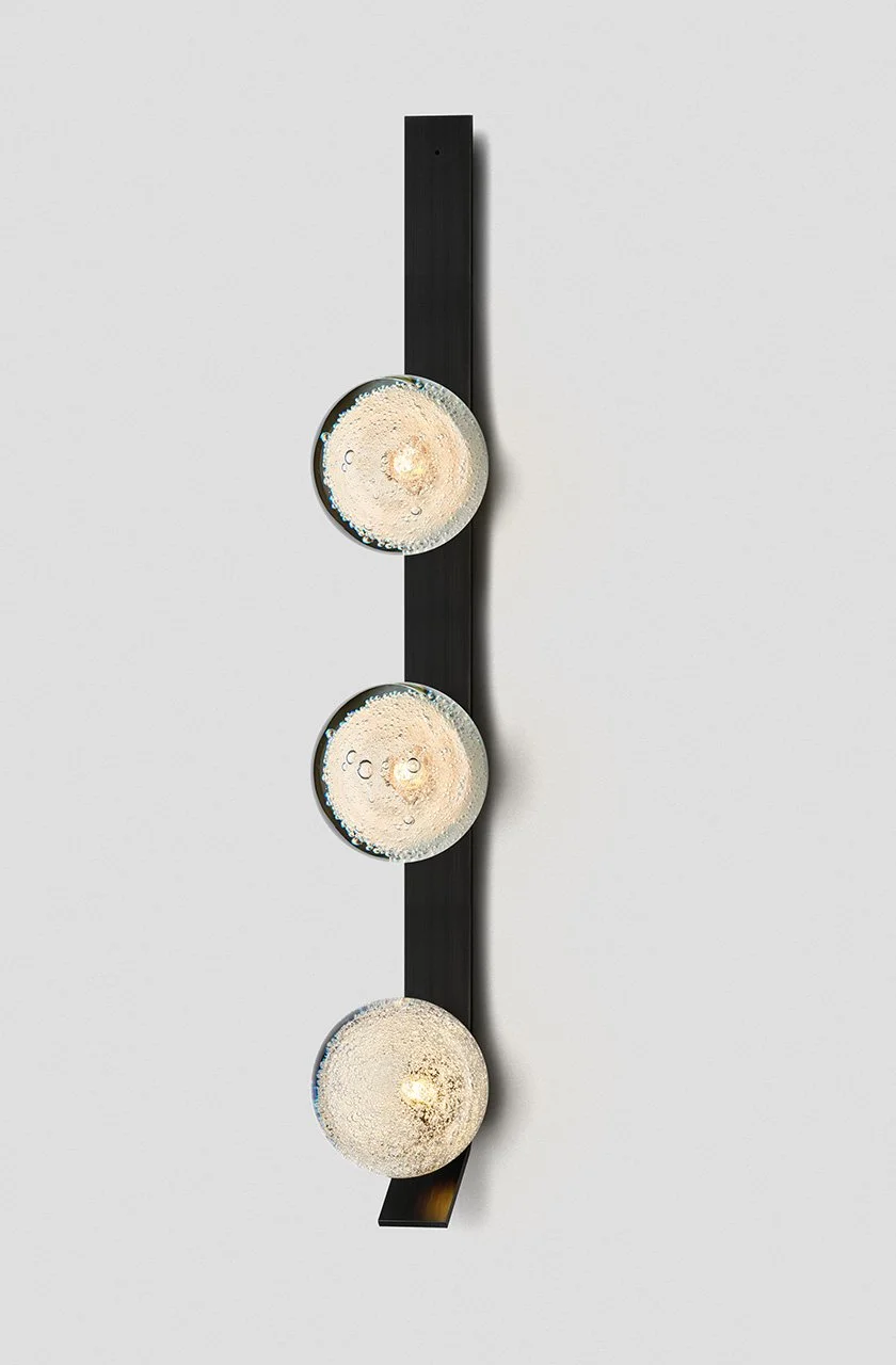 FIZI KICK TRIPLE WALL SCONCE - BLACK ELECTROPLATE / FIZI