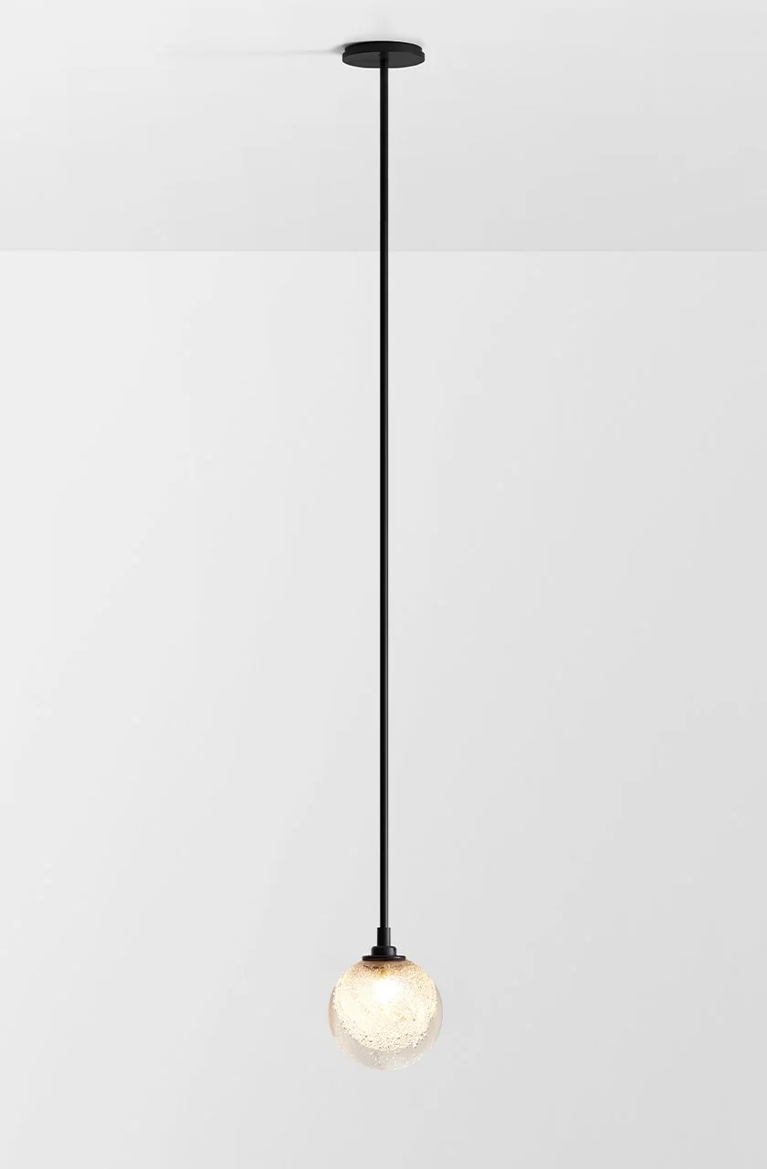 FIZI SINGLE BALL PENDANT - BLACK ELECTROPLATE / FIZI