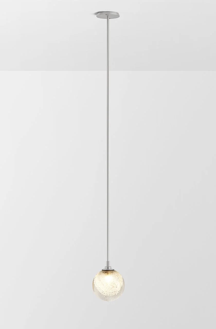 FIZI SINGLE BALL PENDANT - SATIN NICKEL / FIZI