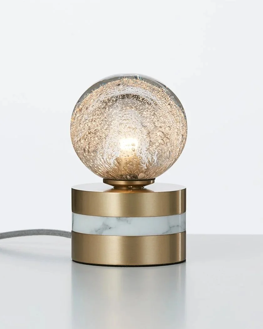 FIZI SHORT TABLE LAMP - BRASS / MARBLE