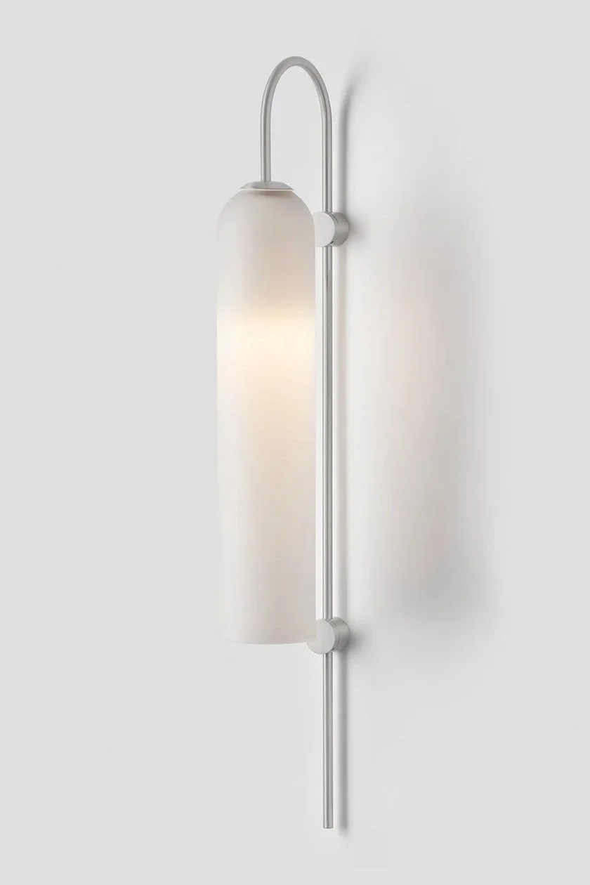 FLOAT GLIDE WALL SCONCE - SATIN NICKEL / SNOW
