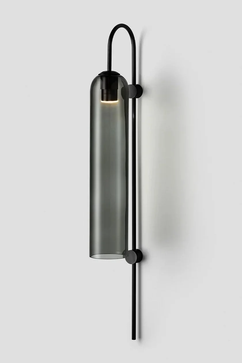 FLOAT GLIDE WALL SCONCE - BLACK ELECTROPLATE / GREY