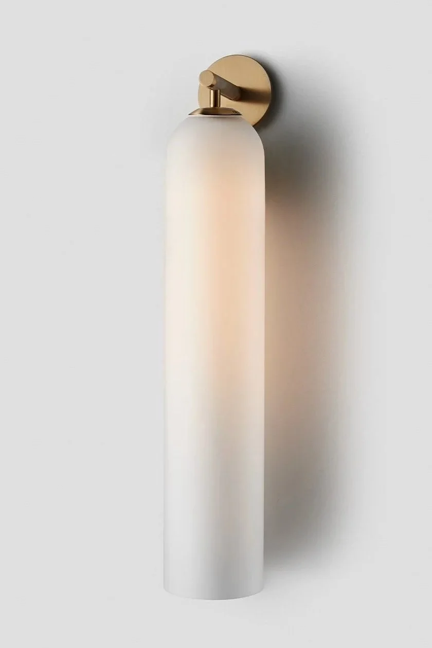 FLOAT HOVER TALL SCONCE - BRASS / SNOW