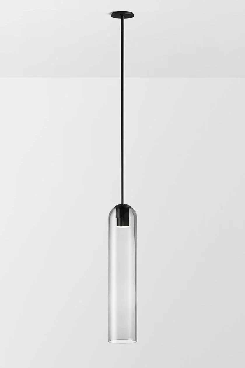 FLOAT PENDANT - BLACK ELECTROPLATE / CLEAR