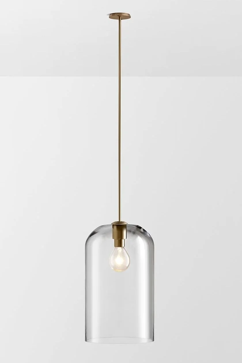 LUMI EXTRA LARGE SINGLE PENDANT - BRASS / CLEAR