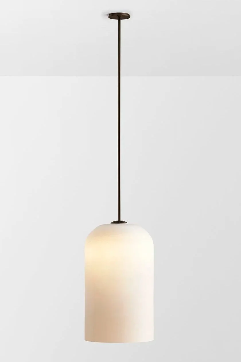 LUMI EXTRA LARGE SINGLE PENDANT - BRONZE / SNOW