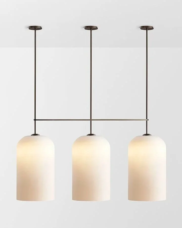 LUMI EXTRA LARGE TRIPLE PENDANT - BRONZE / SNOW