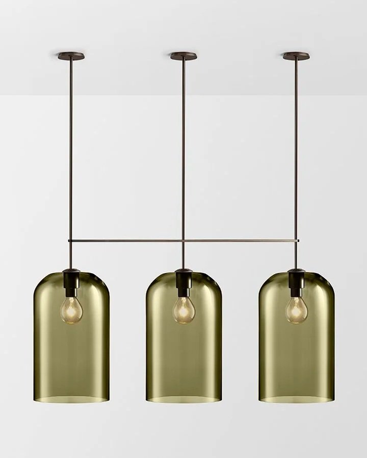 LUMI EXTRA LARGE TRIPLE PENDANT - BRONZE / SMOKE