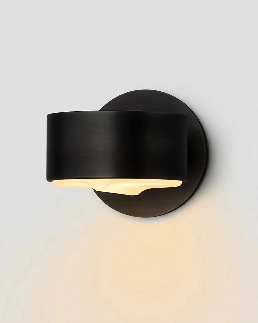 OCCHI EXTERIOR FIXED WALL SCONCE - ANODISED BLACK / FROSTED