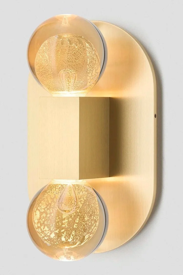 ORO DOUBLE WALL SCONCE - BRASS / ORO