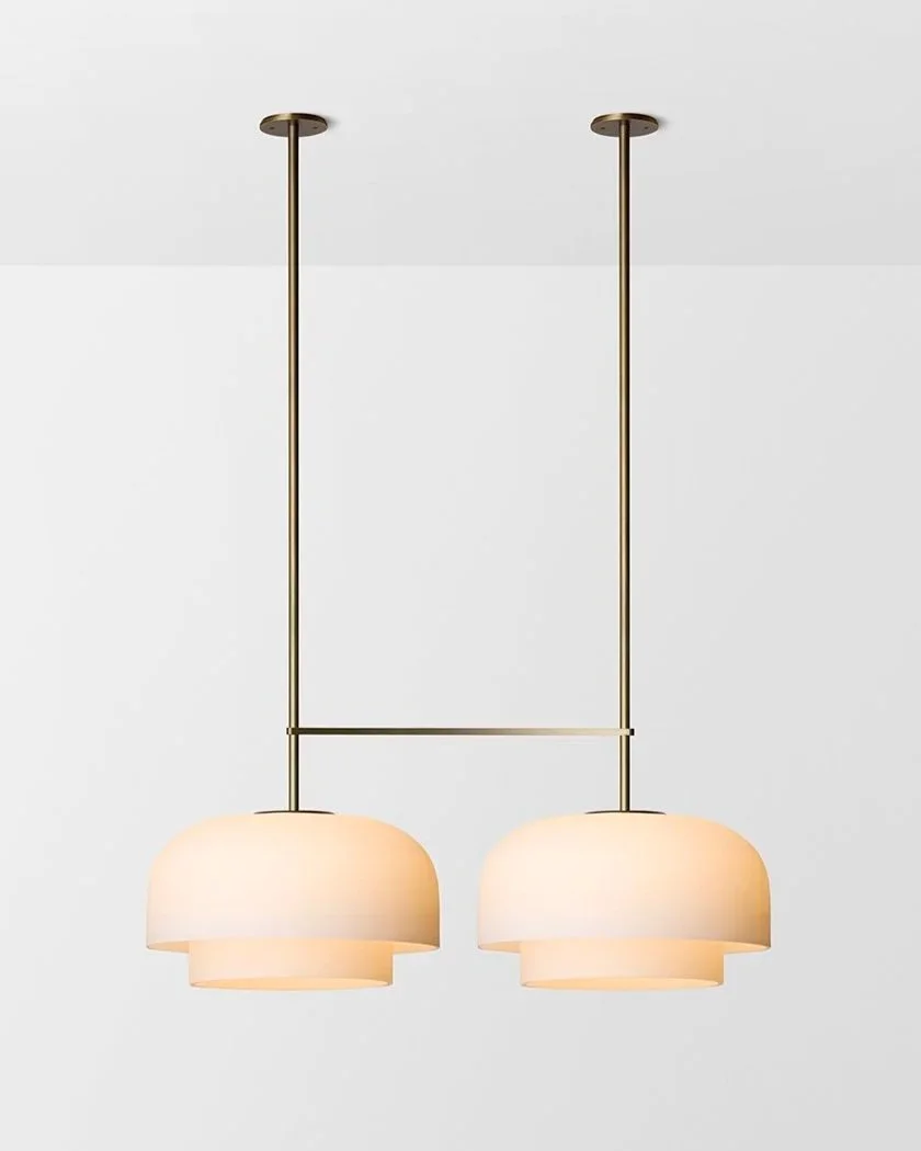 ROLO DOUBLE DOWN DOUBLE PENDANT - EXTRA LARGE - BRONZE / SNOW