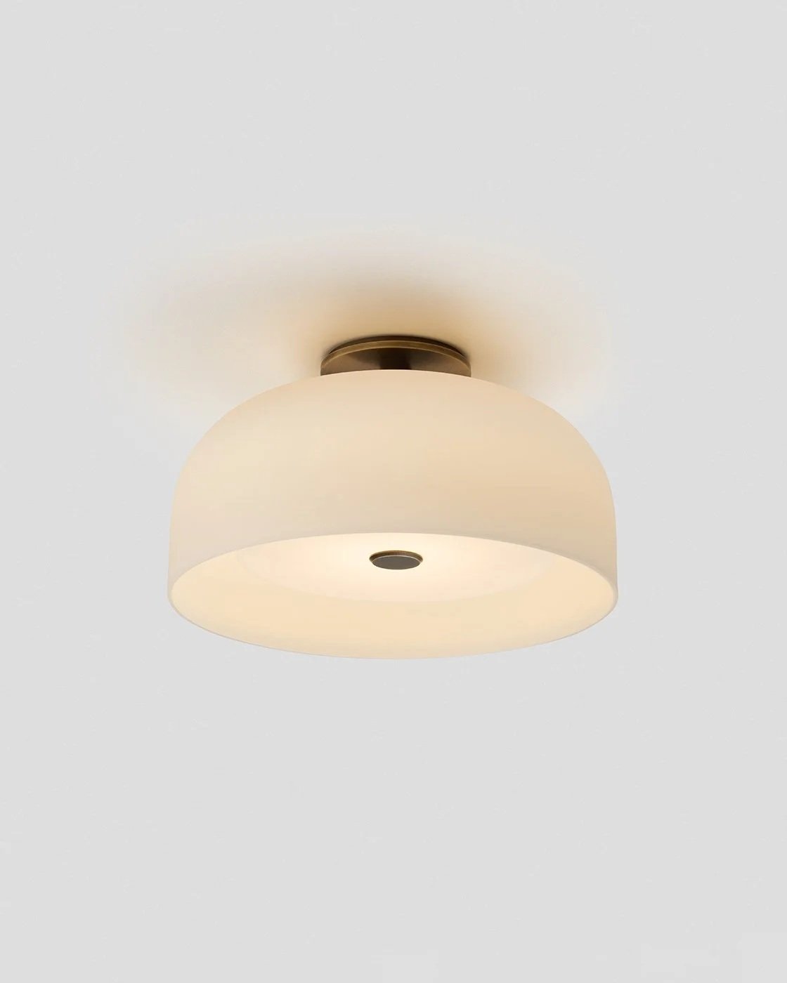 ROLO DOWNWARD FACING FLUSH MOUNT PENDANT - LARGE - BRONZE / SNOW