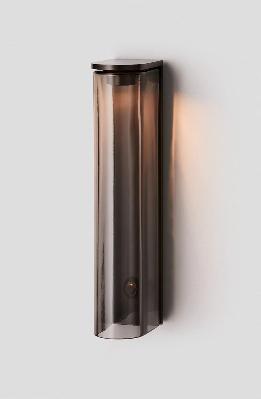 SLIM LARGE WALL SCONCE - INTERIOR - BRONZE / GREY