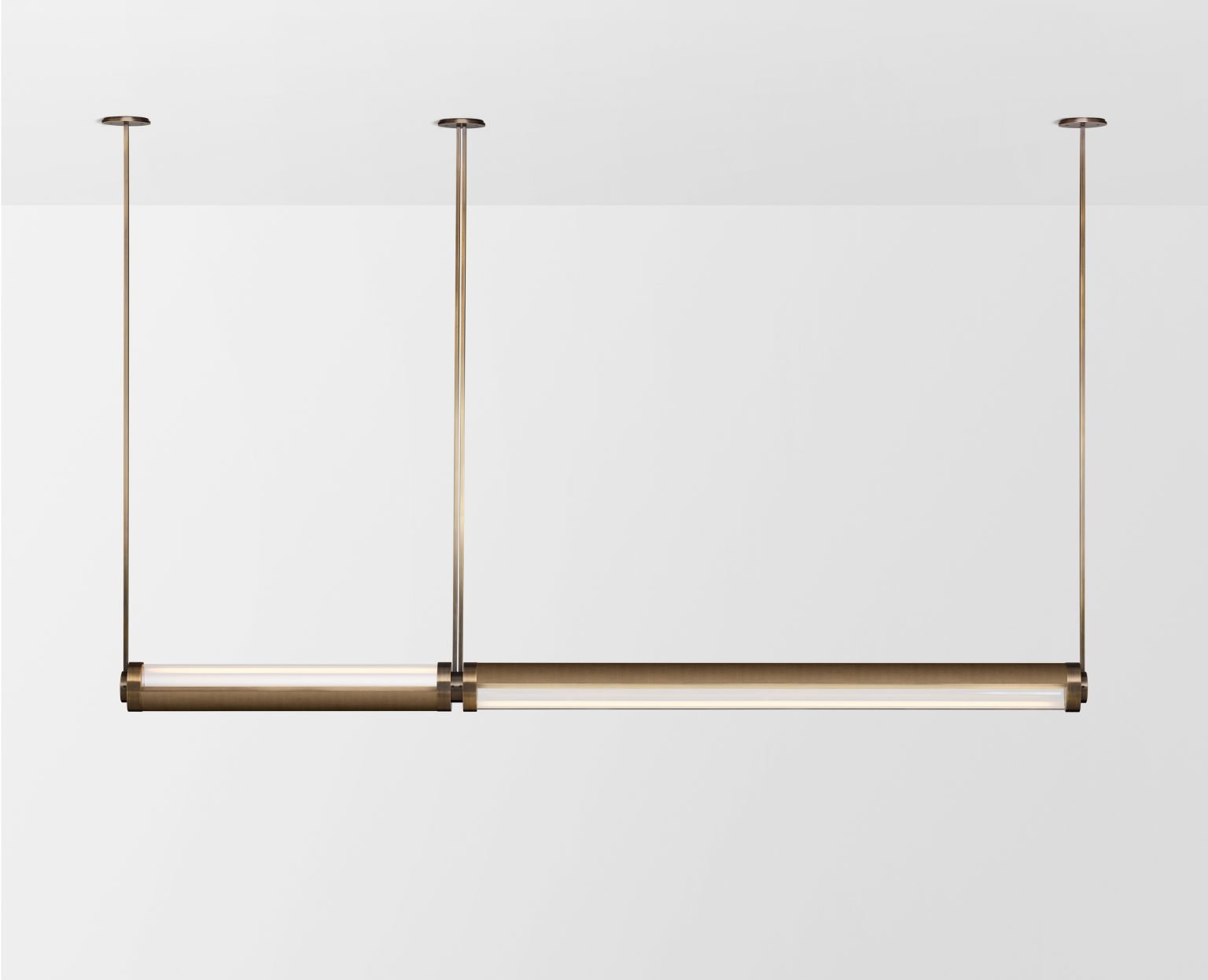 SWIVEL DOUBLE PENDANT MEDIUM + EXTRA LARGE - BRONZE / BRASS MESH INLAY