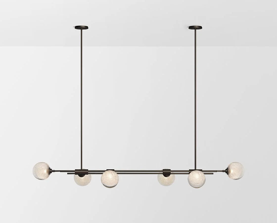 TRILOGY HORIZONTAL 6 BALL PENDANT - BRONZE / FIZI