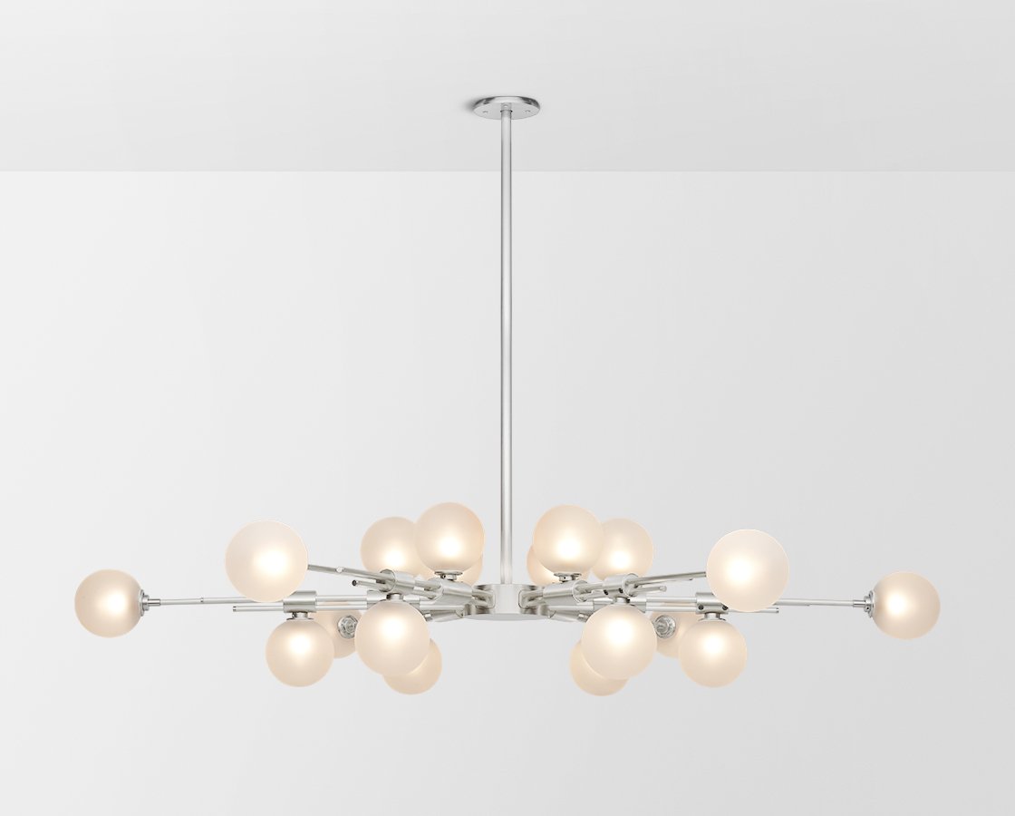 TRILOGY STARBURST PENDANT - SATIN NICKEL / SNOW