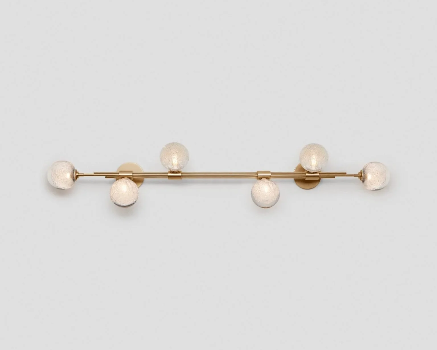 TRILOGY 6 BALL HORIZONTAL WALL SCONCE - BRASS / FIZI
