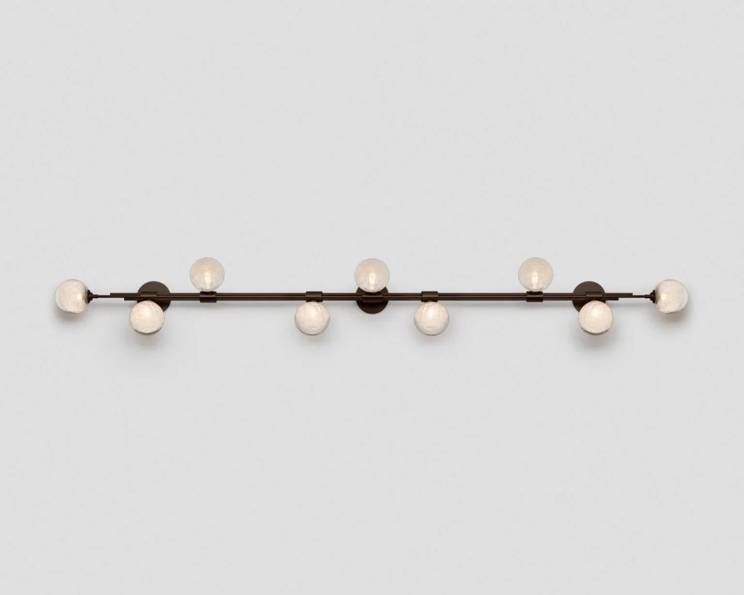 TRILOGY 9 BALL HORIZONTAL WALL SCONCE - BRONZE / FIZI