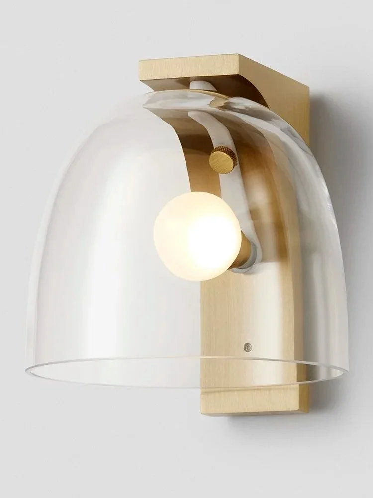 TUBI WALL SCONCE - BRASS / CLEAR