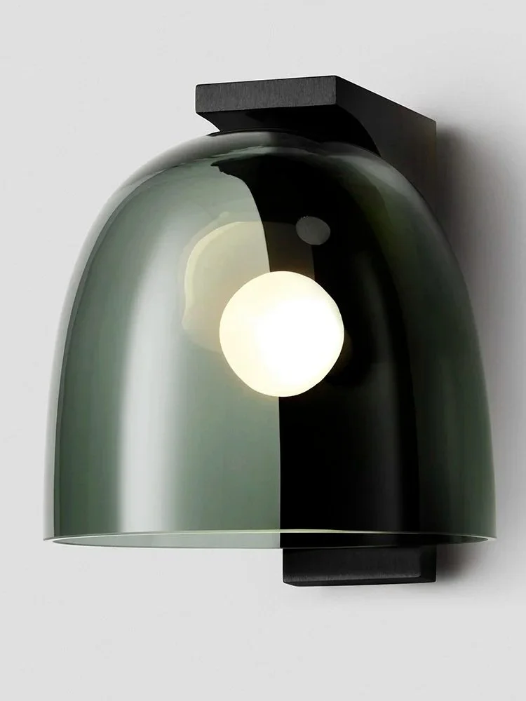TUBI WALL SCONCE - BLACK ELECTROPLATE / GREY