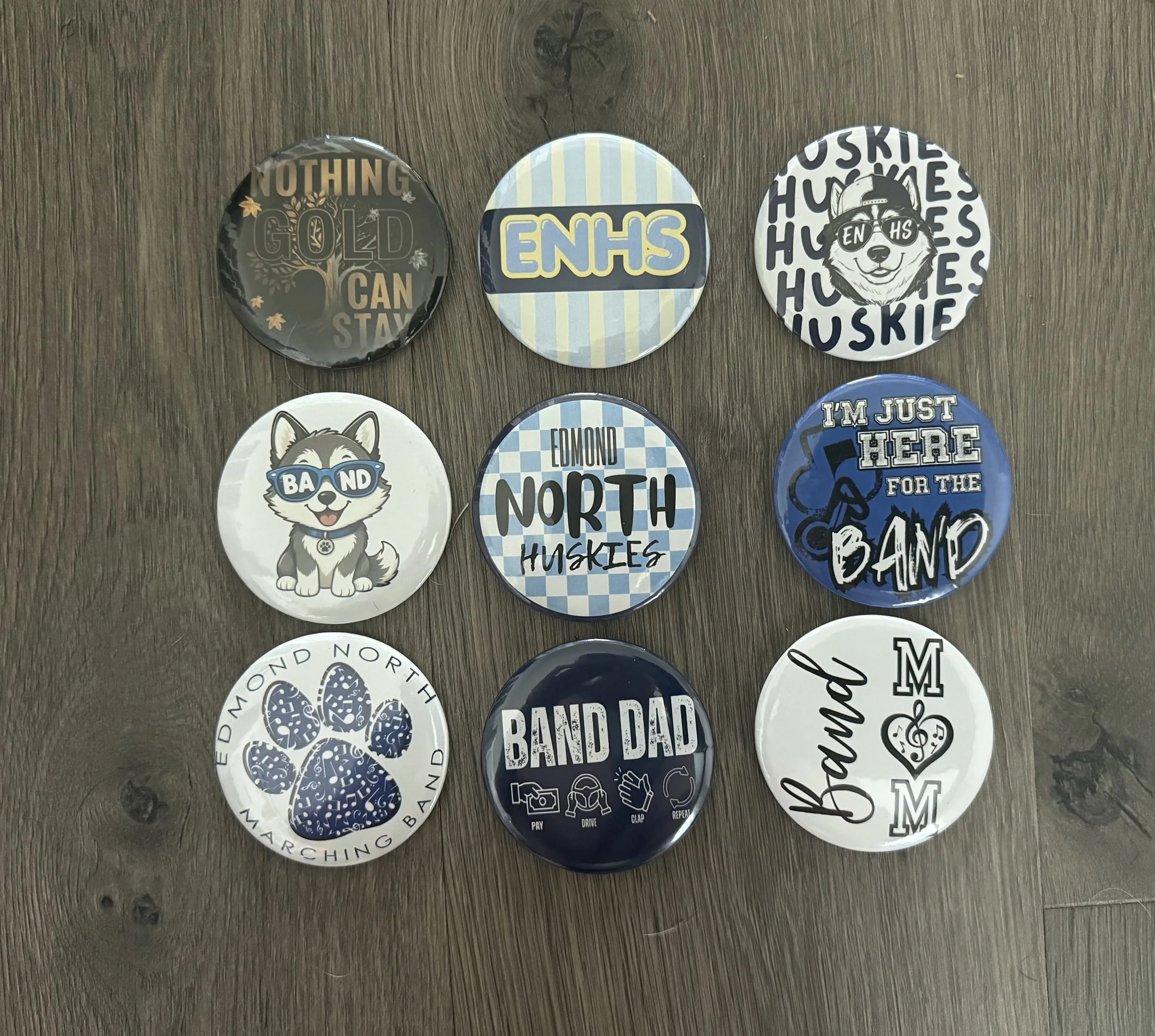 ENHS band buttons (10 options)