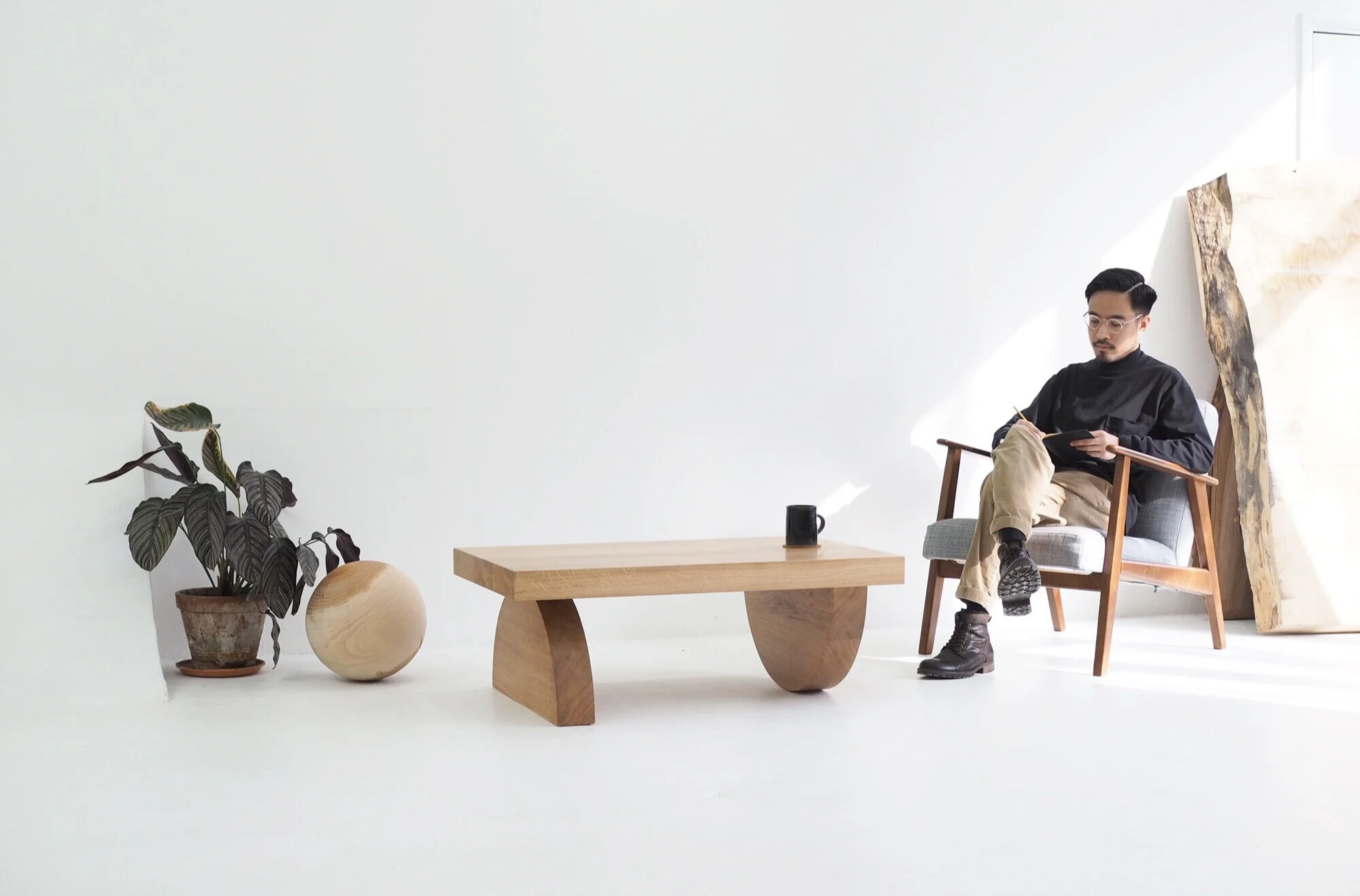 Creative Contemporary solid wood furniture, made in the UK