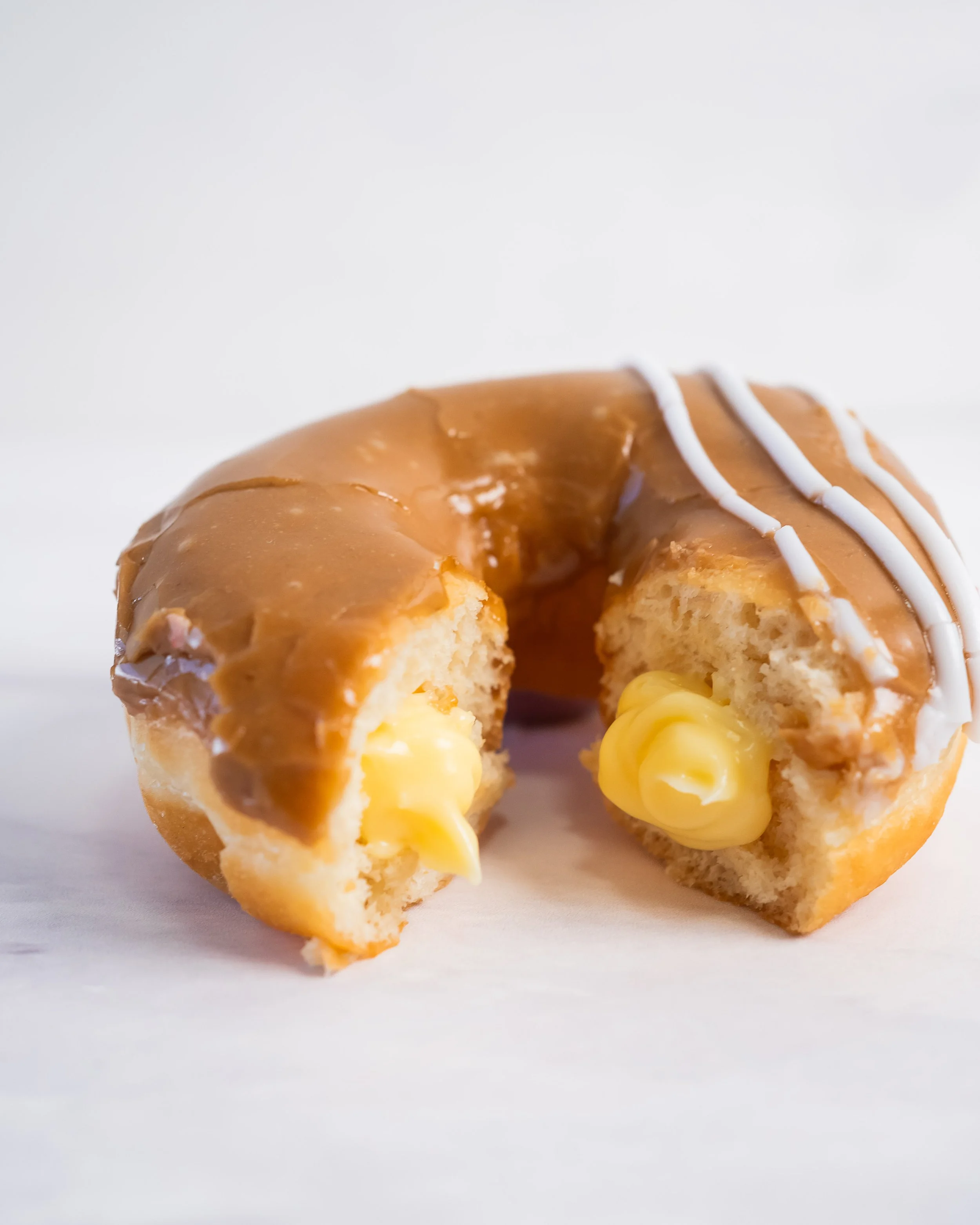 Maple Cream Filled Donut