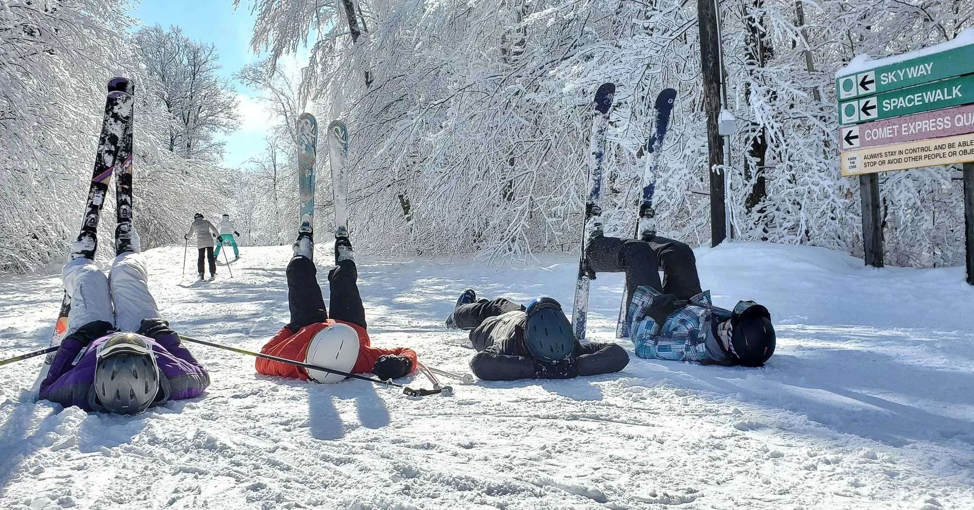 ski patroller resting