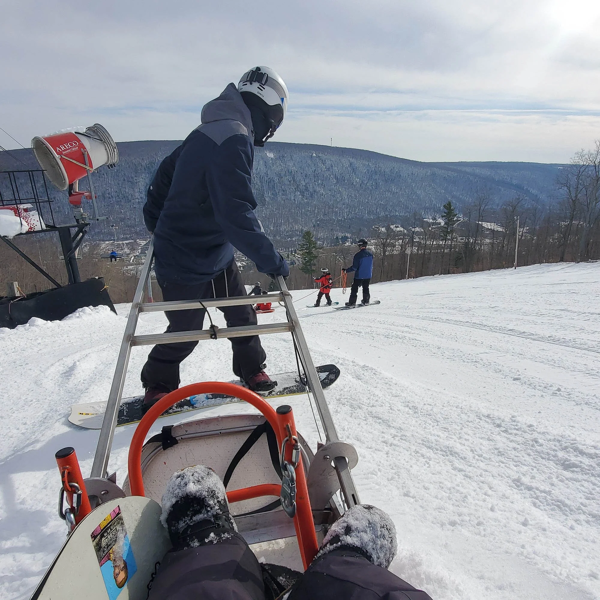 ski patroller sled training