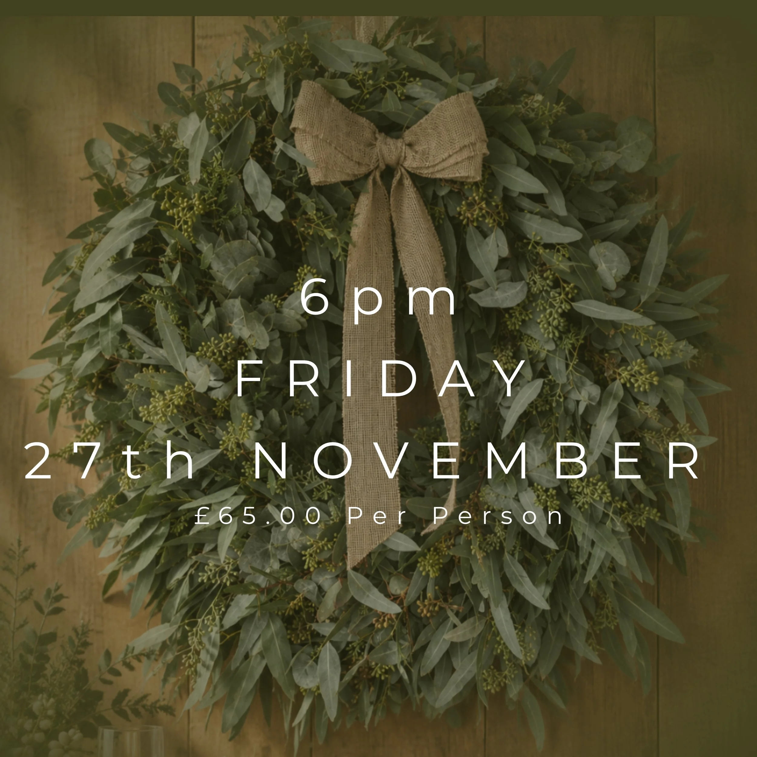 6pm - Friday 27th November