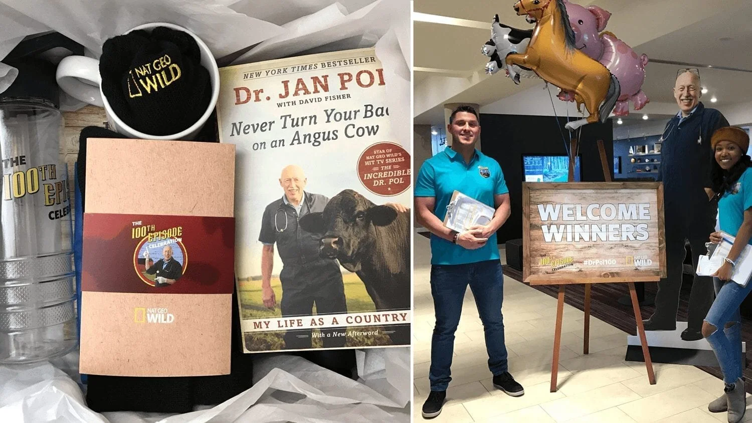 Welcome boxes and room decor were in all the guest’s hotel rooms when they arrived. Brand Ambassadors dressed as Dr. Pol, ready to greet our guests!