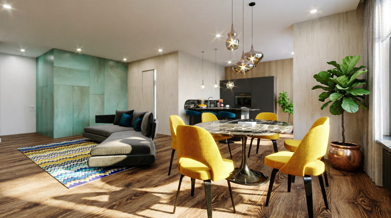 The Dining Room 3D render